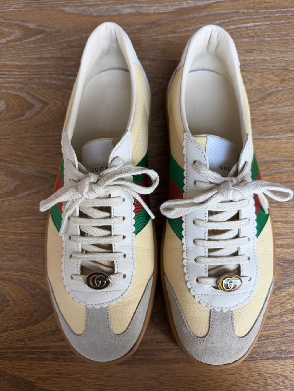 Gucci G74 Web Low ‘Oatmeal’ Sneakers - Picture 3 of 9